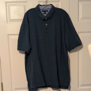 Tommy Hilfiger Men's Classic Fit Blue Short Sleeve Polo